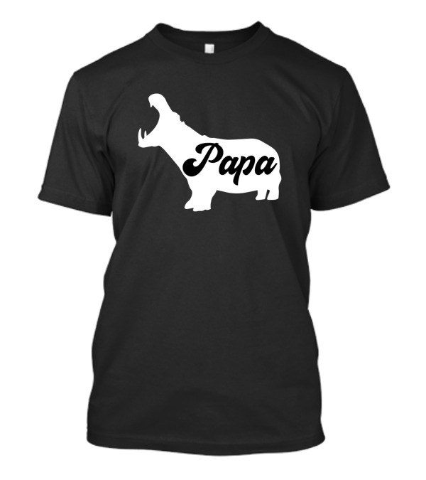 Papa Hippopotamus Iconic Animal T-Shirt