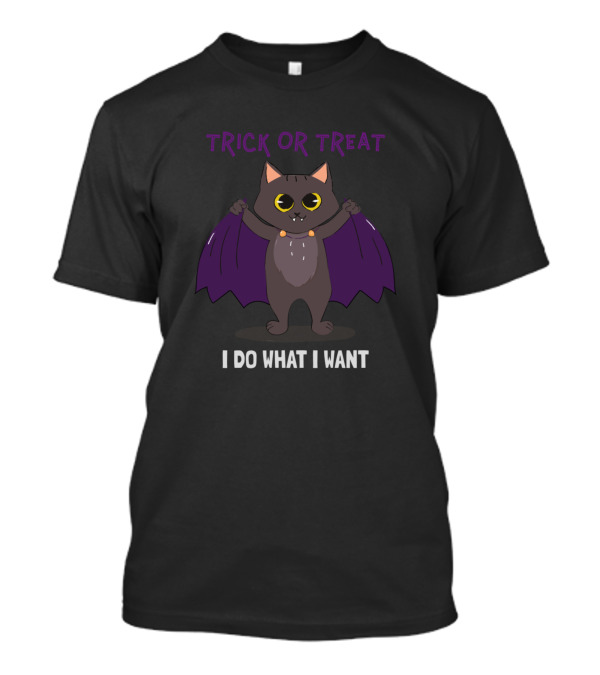 Trick Or Treat I Do What I Want Halloween Cat T-Shirt