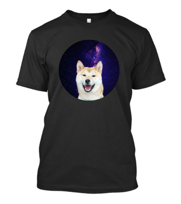 Shiba Inu Dog Lover Funny Face In Galaxy T-Shirt