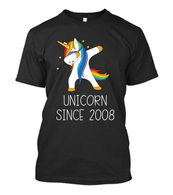 Unicorn Dab Since 2008 Rainbow Mane T-Shirt