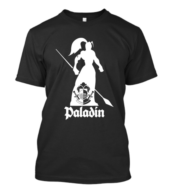Paladin Emblem Knight Silhouette Tabletop RPG T-Shirt