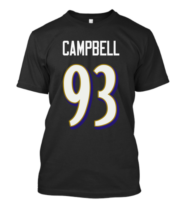Calais Campbell 93 Baltimore Ravens NFL Jersey T-Shirt