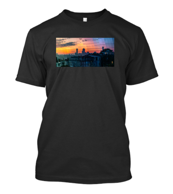 Boston Cityscape Skyline At Sunset T-Shirt