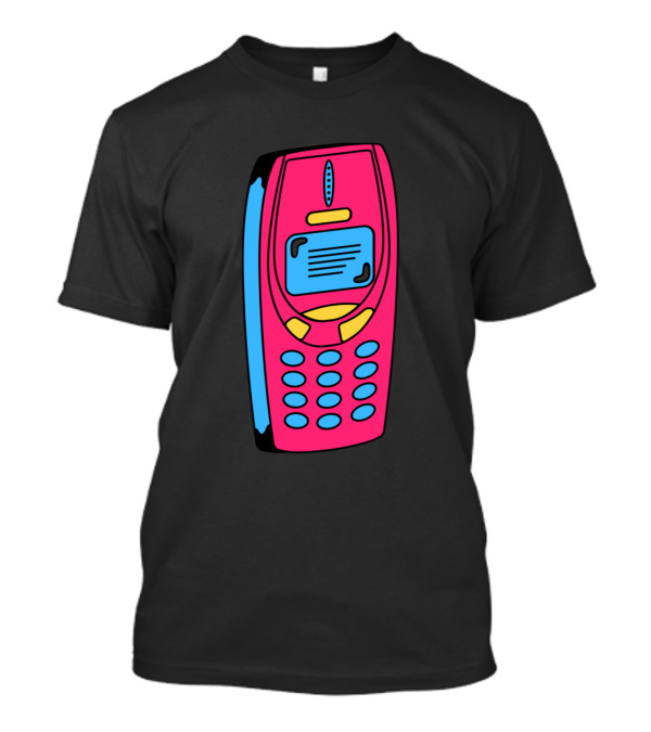 Retro 90s Phone Vibrant Neon Mobile T-Shirt