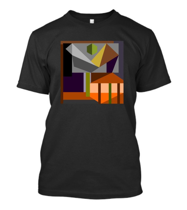 Bauhaus Geometric Architecture Abstract Cubes And Triangles T-Shirt