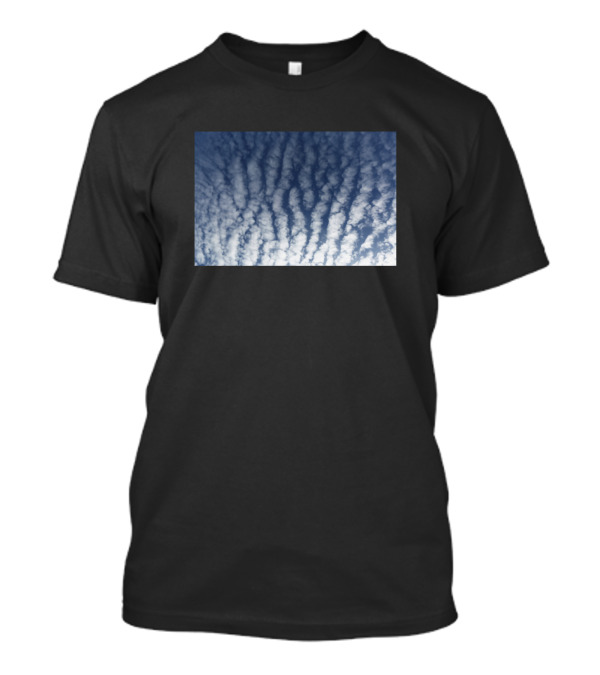 Blue Sky Clouds Patterned Horizon T-Shirt