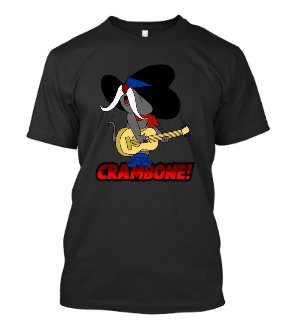 Uncle Pecos Crambone Cartoon Mouse Playing Guitar T-Shirt