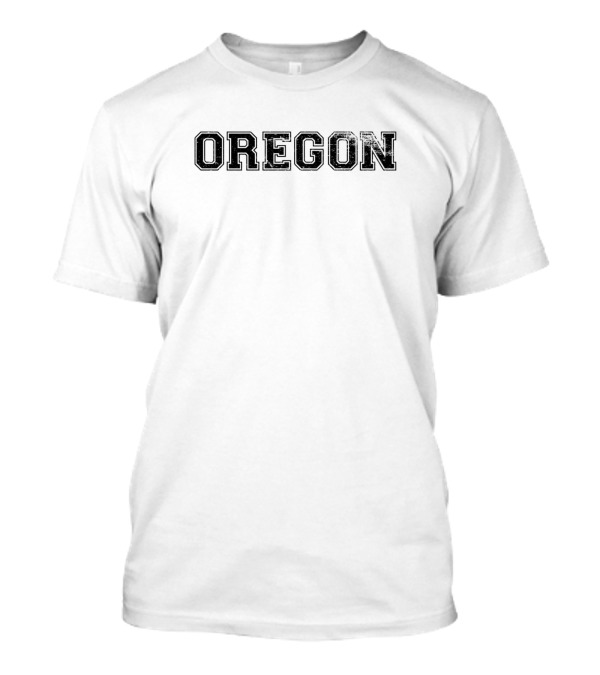 Oregon Oregon Home State Oregon Varsity Bold Black Lettering T-Shirt