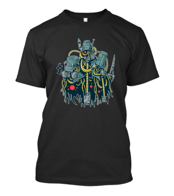 Steampunk Dood Robot Warriors With Tentacles And Helmets T-Shirt