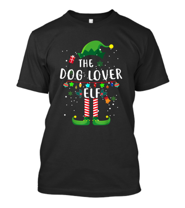 The Dog Lover Elf Christmas Holiday Gift Exchange Festival T-Shirt