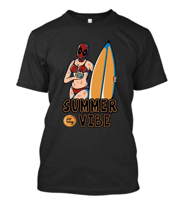 SUMMER IS MY VIBE Surfer With Mask And Surfboard T-Shirt