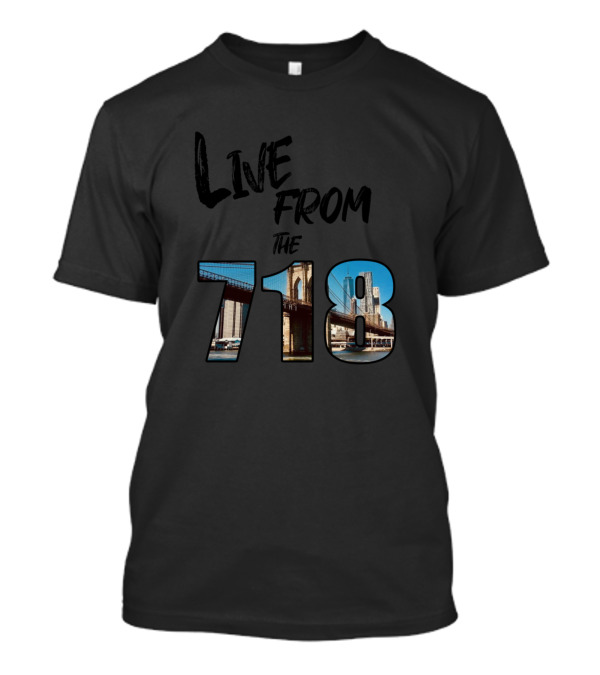 Live From The 718 Brooklyn Bridge New York City Skyline T-Shirt
