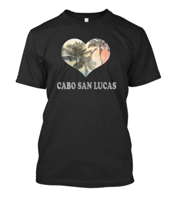 Cabo San Lucas Heart Palm Tree Beach Souvenir T-Shirt