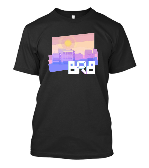 BRBGamer Chiffon Top Retro City Sunset Gaming Parenthood T-Shirt