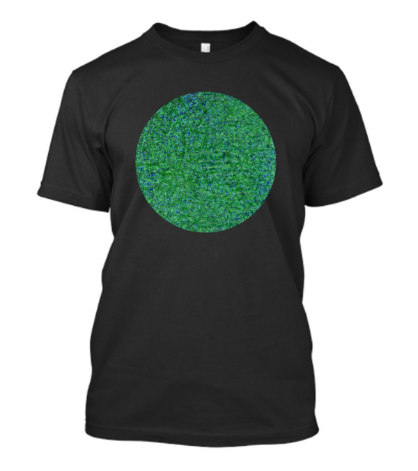 Algae Green Texture Circle T-Shirt