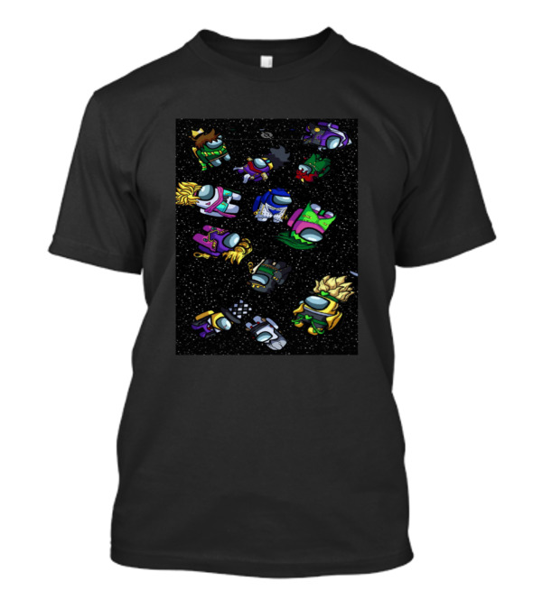 Among Us Meme Anime Character Parody In Space T-Shirt