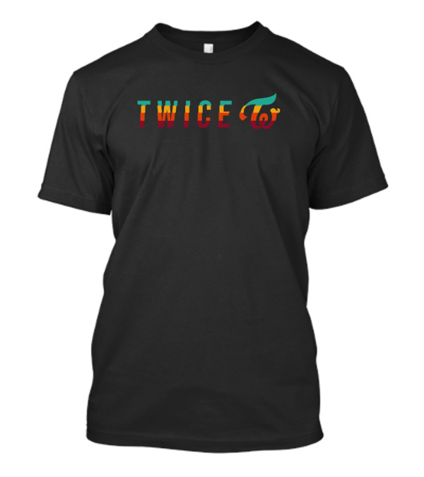 Twice Colorful Gradient Logo With Winged T-Shirt