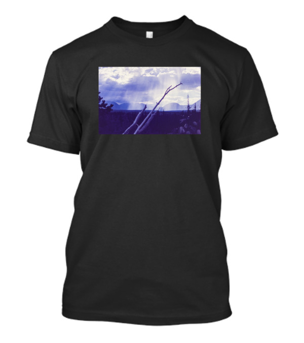 Vintage Mountain Photo Majestic Purple Sunset Vista T-Shirt