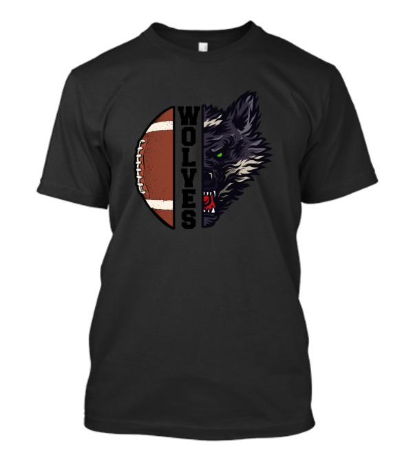 Wolves Football Half Wolf Half Ball T-Shirt