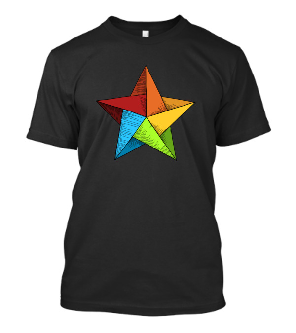 Cute Colorful Origami Star T-Shirt