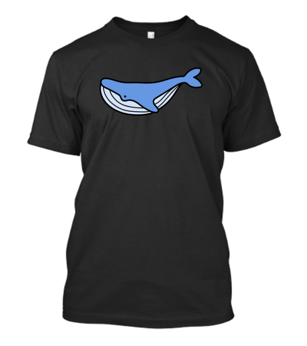 Blue Whale Simple Cartoon T-Shirt