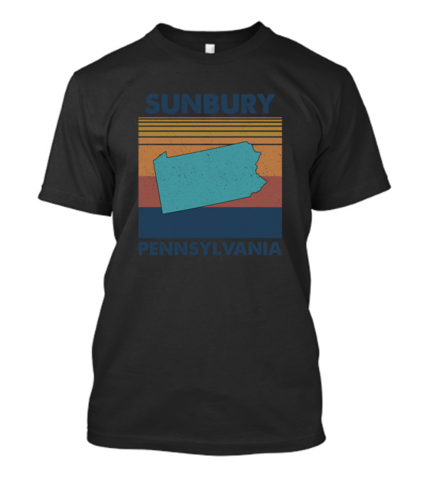 Sunbury Pennsylvania Retro Map T-Shirt