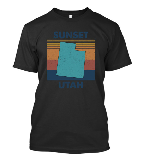Sunset Utah Retro Stripes State T-Shirt