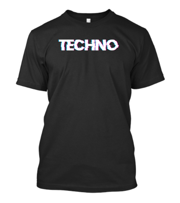 Techno Vaporwave Rave Party Raving Glitch Text Aesthetic T-Shirt