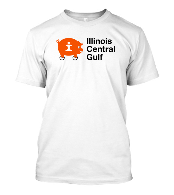 Illinois Central Gulf Pig Icon With Orange Letter I T-Shirt