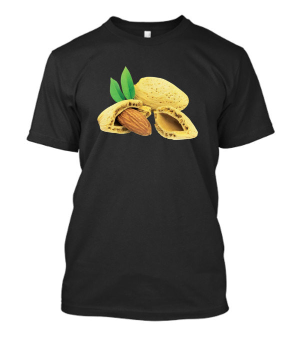 Almonds And Shells With Green Leaves T-Shirt