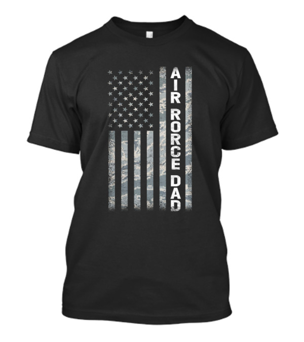 American Flag Camo Air Force Dad T-Shirt