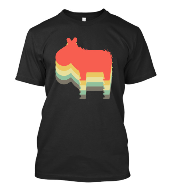 Capybara Guinea Pig Retro Layered T-Shirt