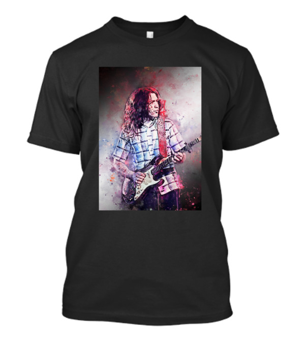 Rory Gallagher Playing Guitar Watercolor T-Shirt