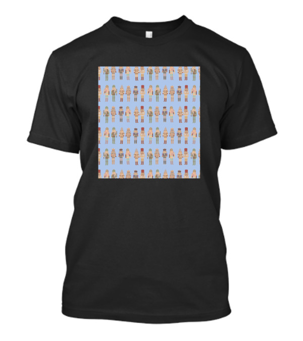 Nutcracker Pattern Blue Background T-Shirt