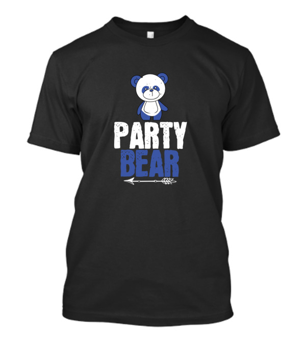 PARTY BEAR Blue Panda Graphic With Arrow T-Shirt