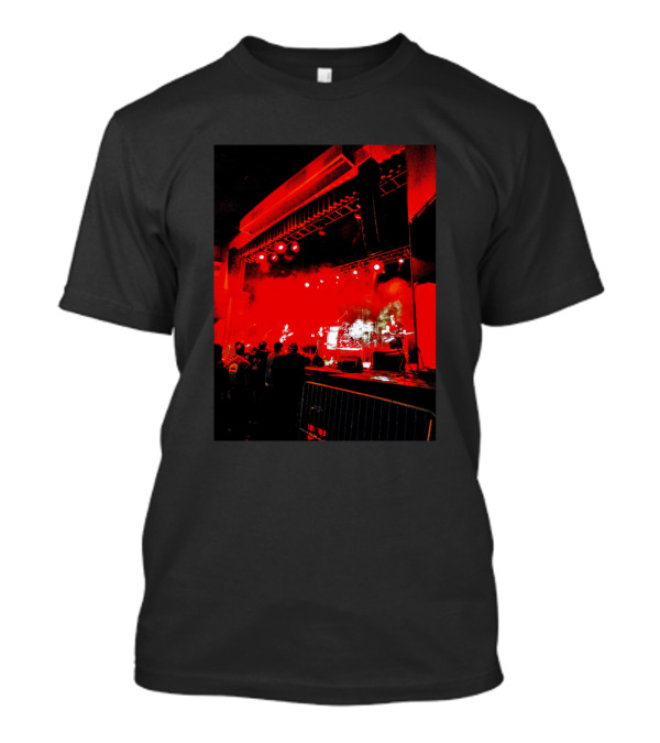 Red Stage Lights Live Concert On With The Show T-Shirt