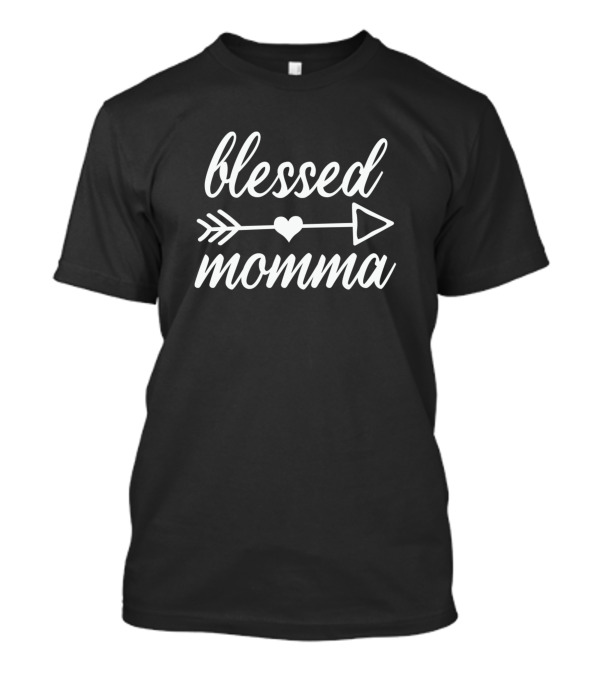 Blessed Momma Thanksgiving Day Family Arrow Heart T-Shirt