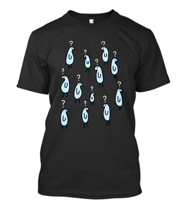 Questionable Birds Funny Cartoon Penguins T-Shirt