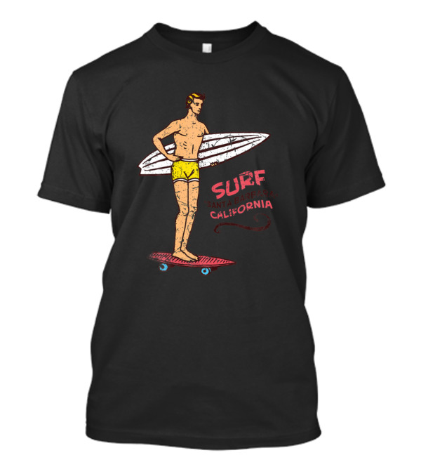 Santa Barbara Surf California Vintage Surfboard 60s 70s T-Shirt