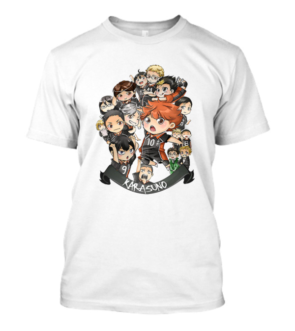 Karasuno Volleyball Team Characters Manga T-Shirt