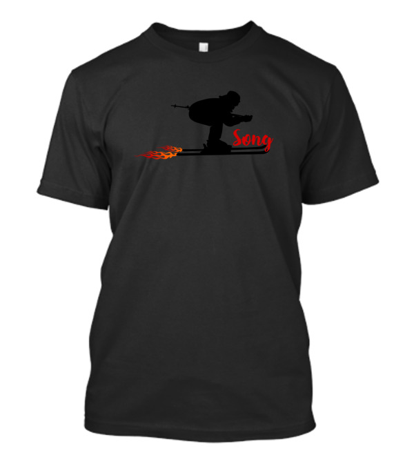 Song United States Skiing Flames T-Shirt