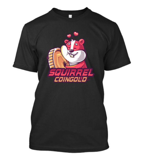 Squirrel Love Coingold Hearts Hugging Coin T-Shirt
