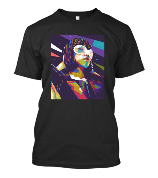 Ramengvrl Vibrant Pop Art Portrait With Dynamic Colorful Background T-Shirt