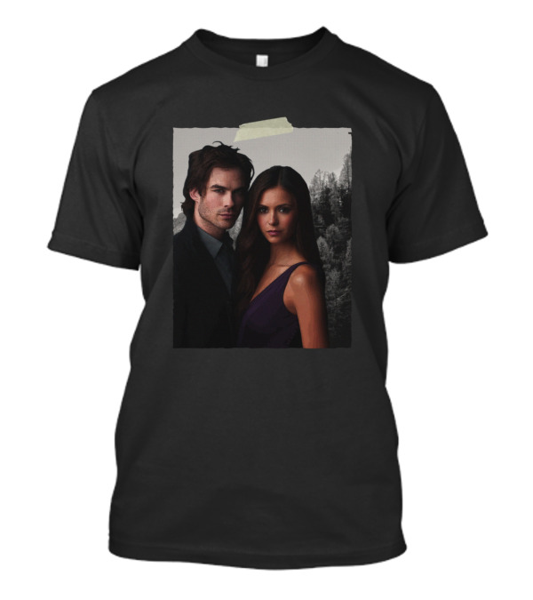 Delena Damon Elena Gilbert Vampire Love Scene T-Shirt