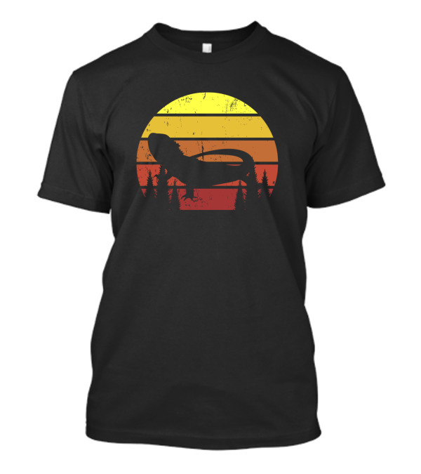 Retro Bearded Dragon Sunset Lizard Reptile Owner T-Shirt