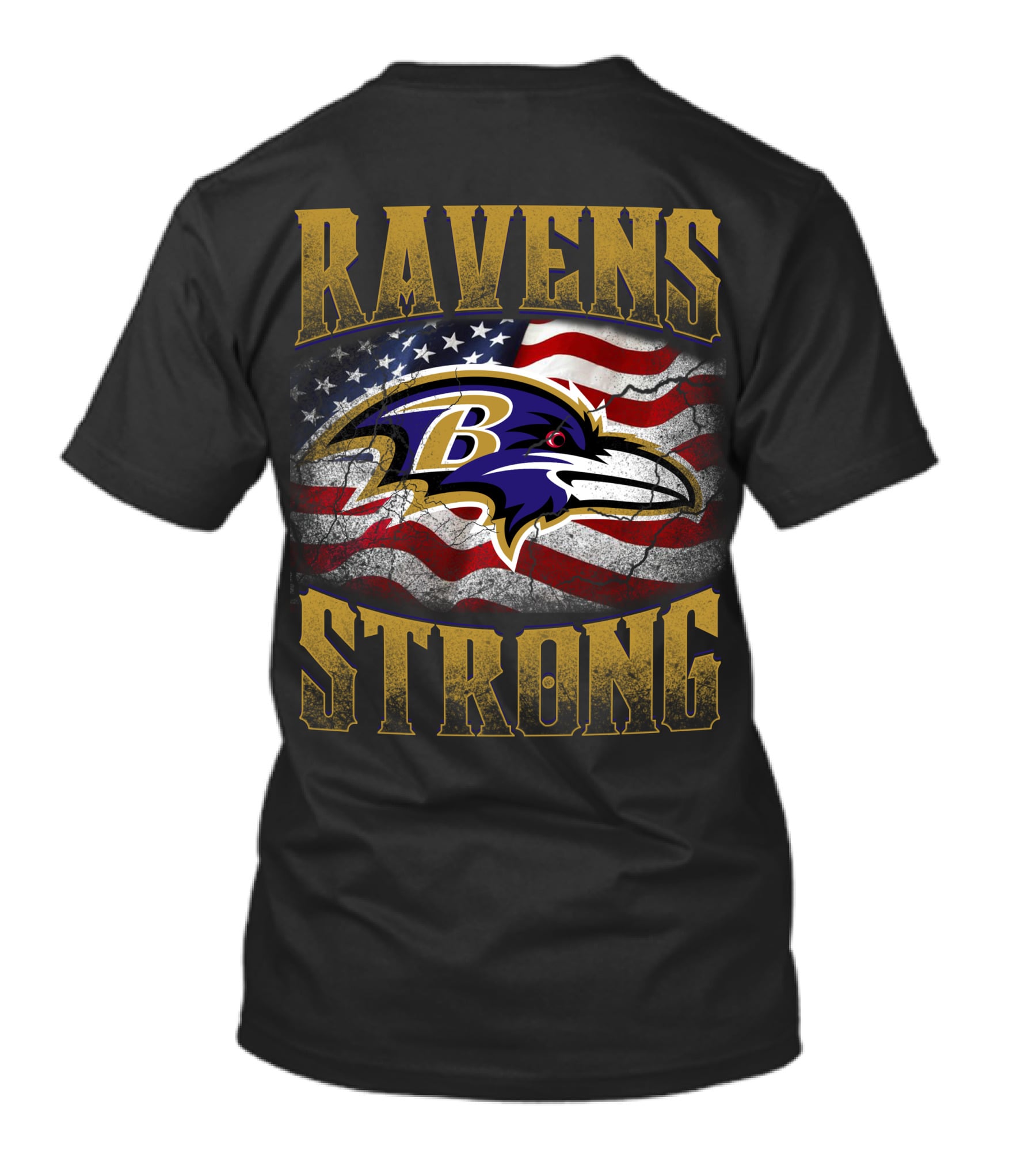 Ravens Strong Baltimore Ravens American Flag T-Shirt