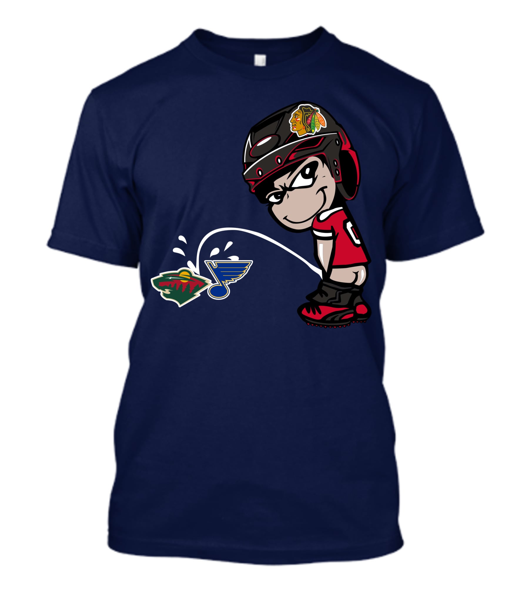 Chicago Blackhawks Hockey Rivalry Minnesota Wild St. Louis Blues T-Shirt