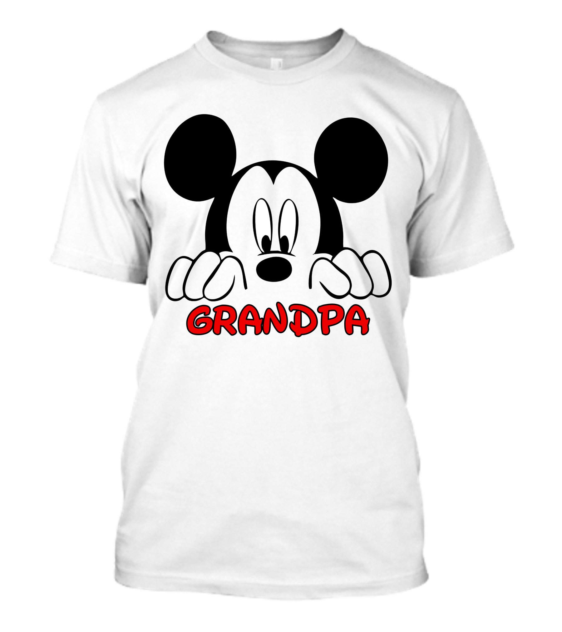 Mickey Mouse Peeking Grandpa T-Shirt