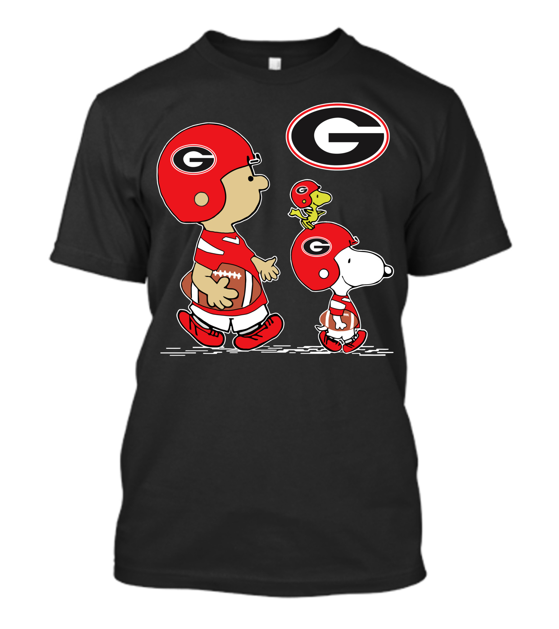 Georgia Bulldogs Charlie Brown And Snoopy Football Team Spirit T-Shirt
