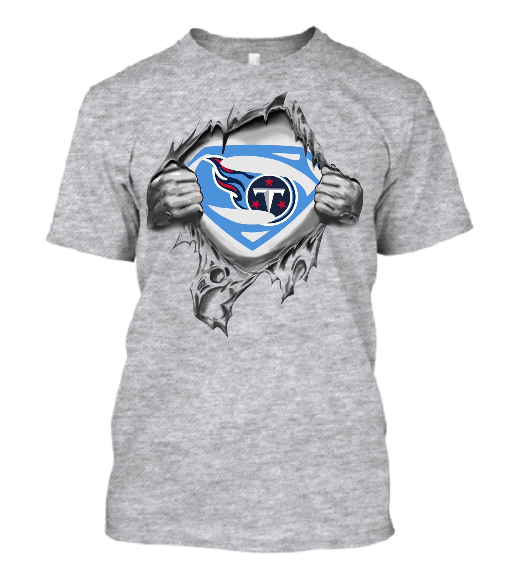 Tennessee Titans Superman Logo NFL Football Fan Rage T-Shirt